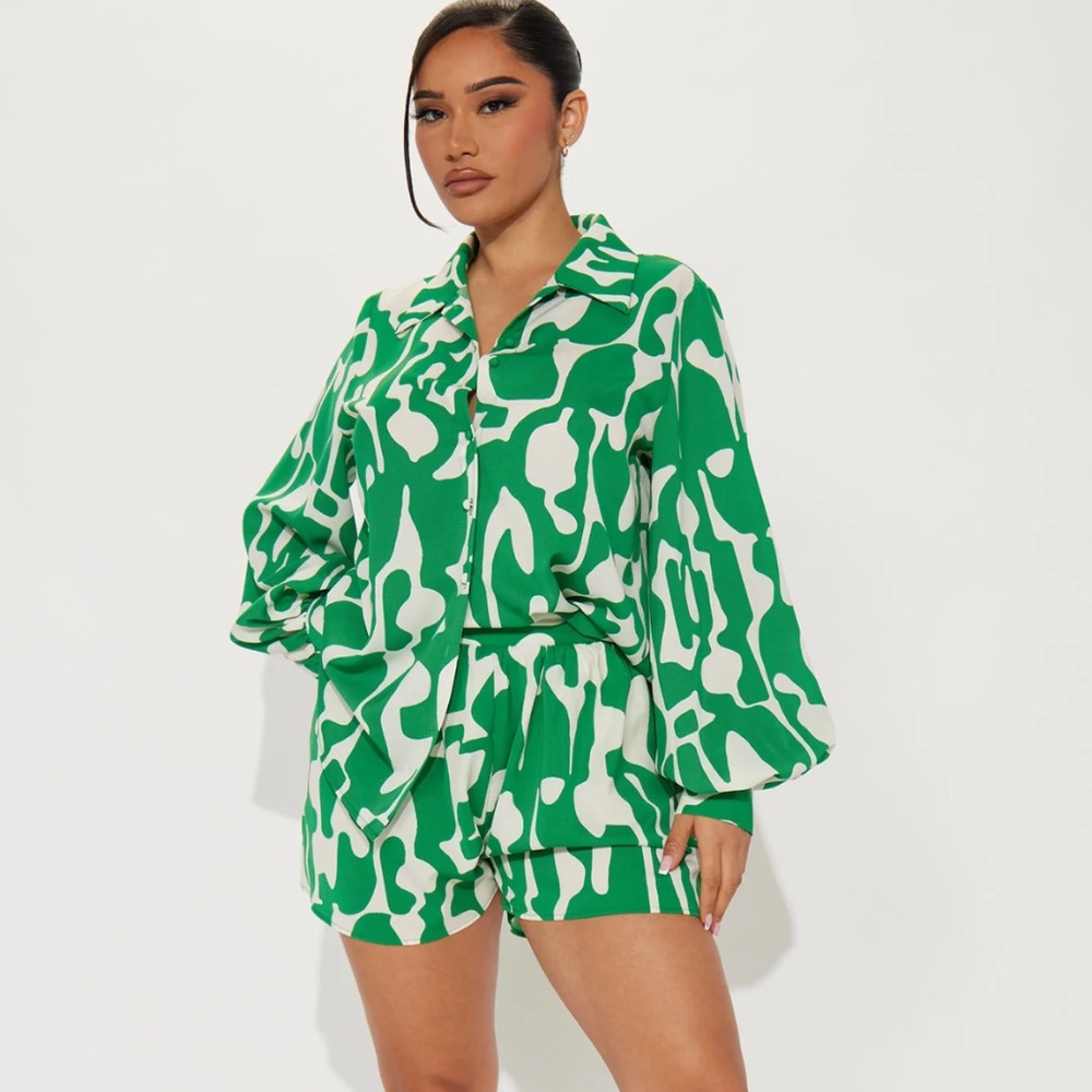 Green Short Set